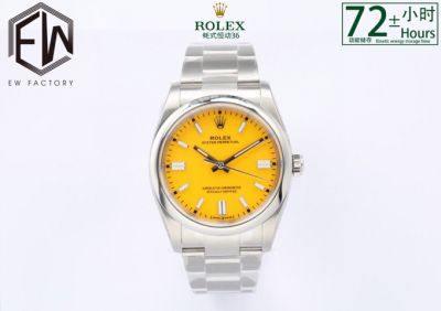 EW Factory The Best Replica Rolex Oyster Perpetual 36 Stainless Steel Strap Orange Color Dial Swiss Watch